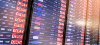 飛行機による遅延